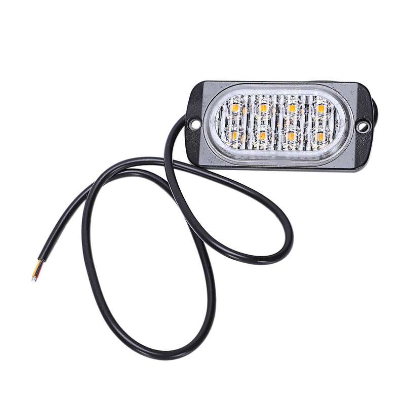 2Pcs Car Modeling Light Assembly 24W 8Led Car Truck Emergency Side Flash Warning Light Strobe Light