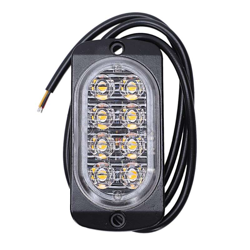 2Pcs Car Modeling Light Assembly 24W 8Led Car Truck Emergency Side Flash Warning Light Strobe Light