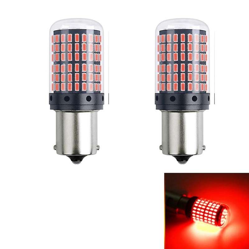 2Pcs Car P21W Ba15S 1156 LED Canbus Light 3014 144SMD Error Free Bulb Auto Turn Signal Brake Bulb Re