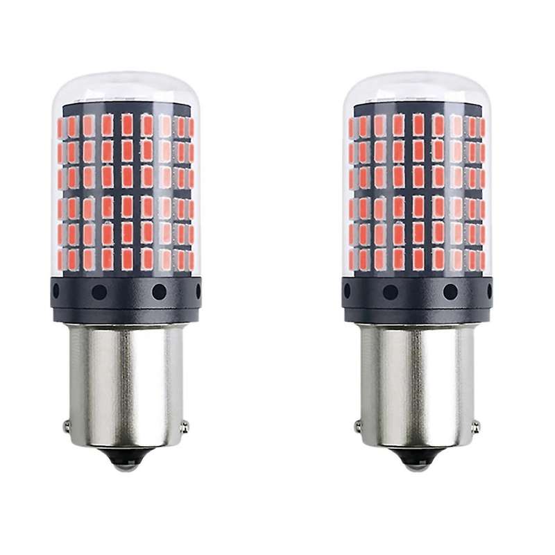 2Pcs Car P21W Ba15S 1156 LED Canbus Light 3014 144SMD Error Free Bulb Auto Turn Signal Brake Bulb Re