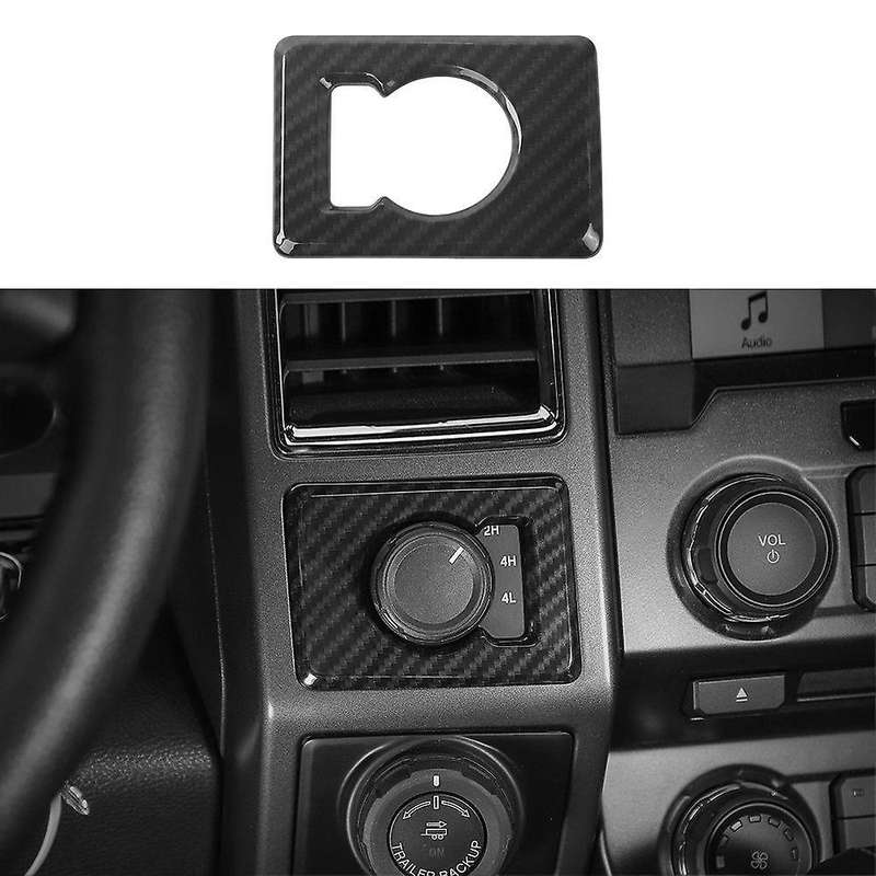 2Pcs Car Power Outlet Panel & 4WD Switch Cover Trim for 2015-2017