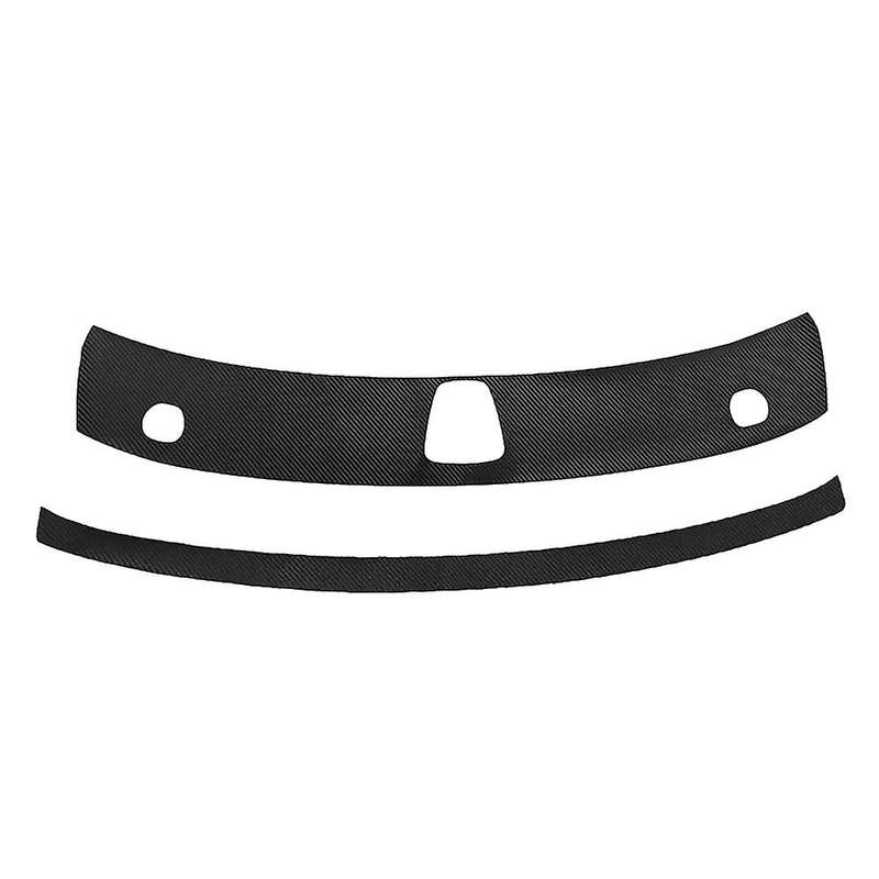 2Pcs Car PU Leather Trunk Door Guard Strips Sill Plate Protector Rear Bumper Guard Trim Cover Strip