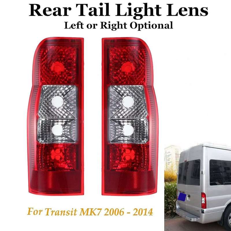 2pcs Car Rear Bumper Reflector Rear Tail Lamp Brake Light for Transit Mk7 2006 - 2014 Panel Van