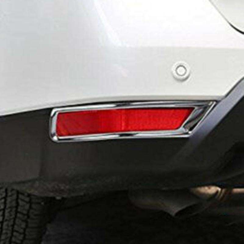 2Pcs Car Rear Bumper Fog Light Chrome Trim Cover for Rogue 2017-2020