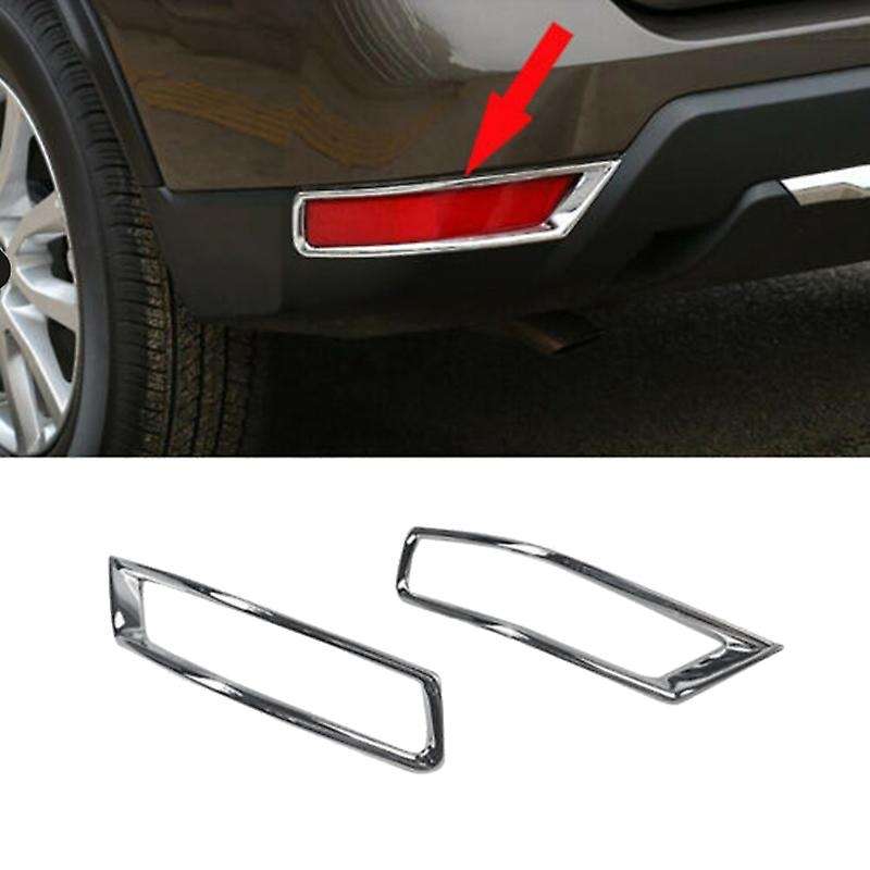 2Pcs Car Rear Bumper Fog Light Chrome Trim Cover for Rogue 2017-2020