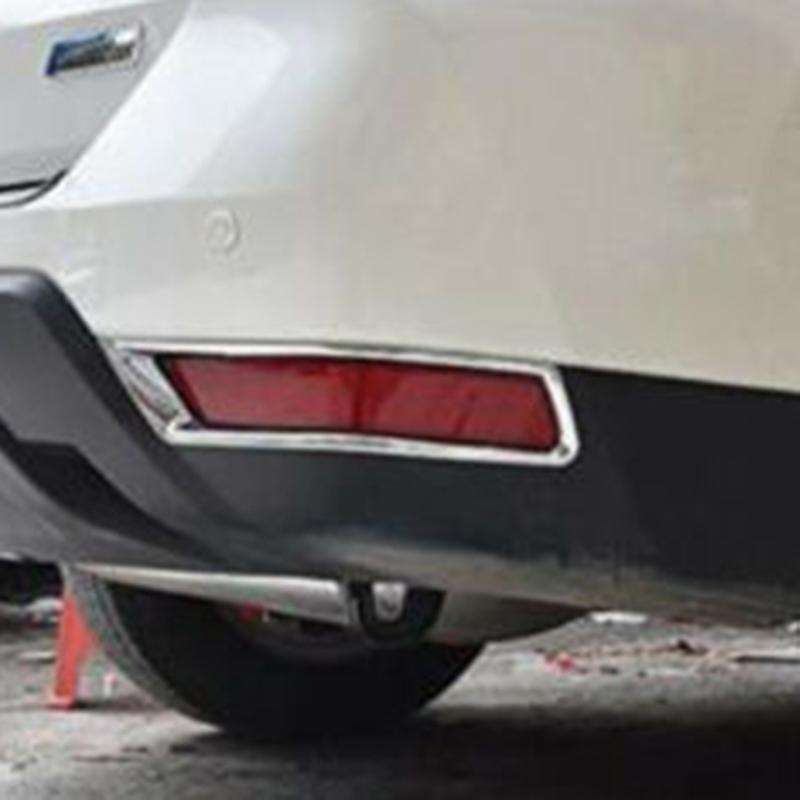 2Pcs Car Rear Bumper Fog Light Chrome Trim Cover for Rogue 2017-2020