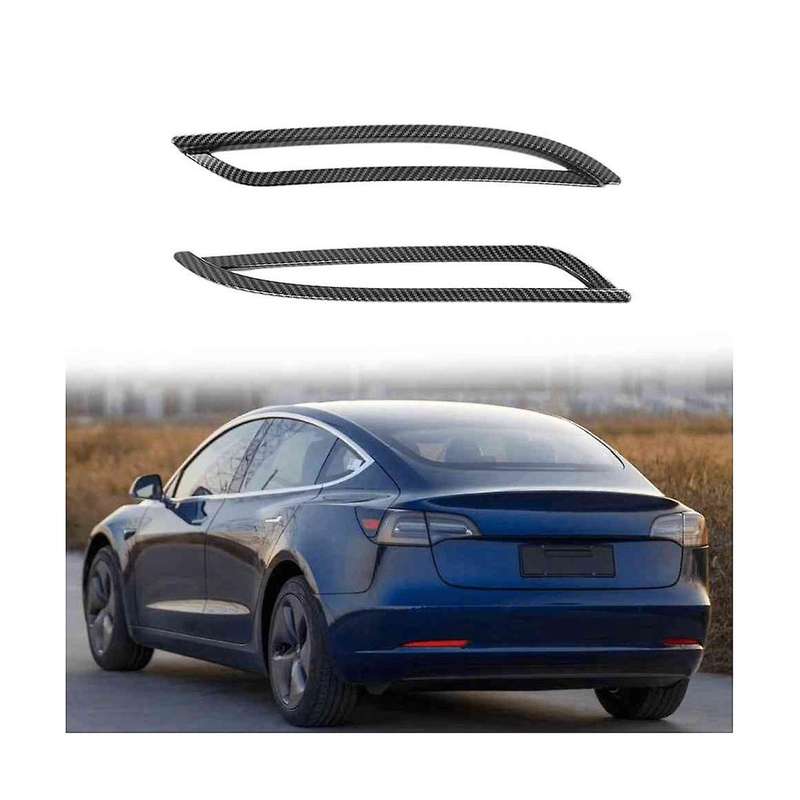 2pcs Car Rear Fog Lamp Cover Trims Styling for Model Y 2021 2022