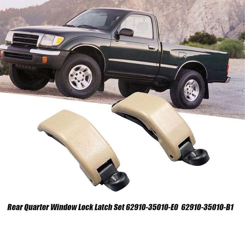 2pcs Car Rear Quarter Window Lock Latch Set 62910-35010-e0 for 1995-2001 97-06 62910-35020-b0 Beige