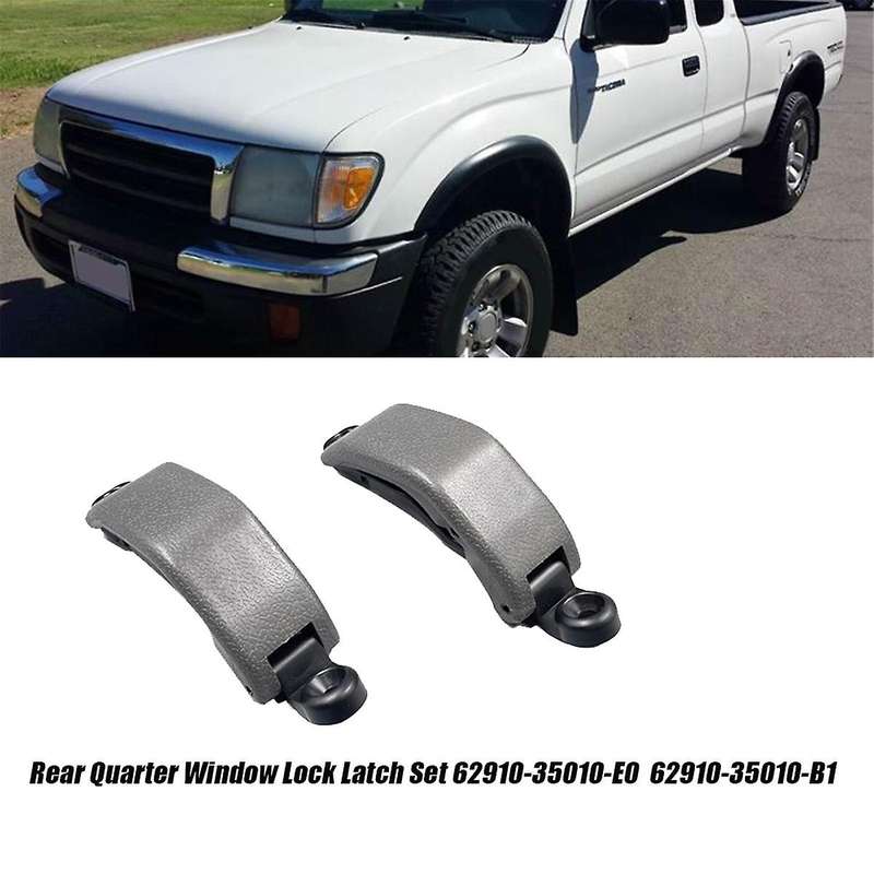 2pcs Car Rear Quarter Window Lock Latch Set 62910-35010-e0 for 1995-2001 97-06 62910-35020-b0 Gray