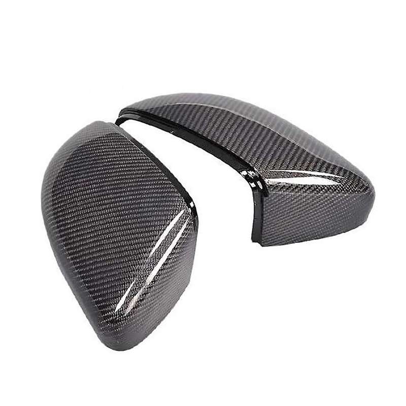 2Pcs Car Rear View Mirror Cover Protector for Golf 6 MK6 2009-2014 Carbon Fiber Auto Rearview Mirror