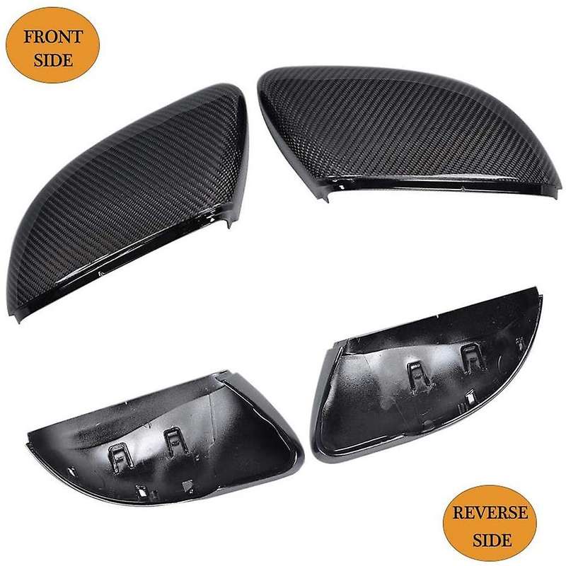 2Pcs Car Rear View Mirror Cover Protector for Golf 6 MK6 2009-2014 Carbon Fiber Auto Rearview Mirror