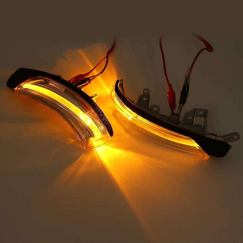 2Pcs Car Rearview Mirror Light Turn Signal Light for Wish/Prius//Mark X/Crown/ 81740-30130 81730-301