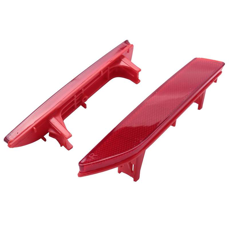 2Pcs Car Red Rear Bumper Reflector Lamps Cover for -V 2007-2009 Car Rear Bumper Light Reflectors
