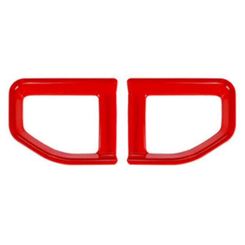 2Pcs Car Red Rear Fog Light Lamp Frame Trim Fit for Wrangler JL 2018-2020