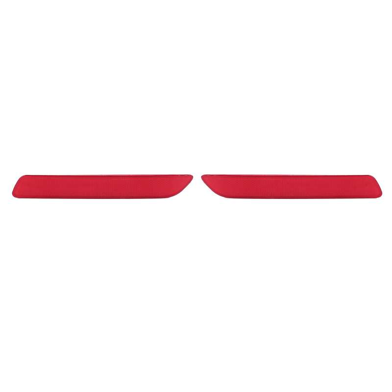 2Pcs Car Red Rear Bumper Reflector Lamps Cover for -V 2010-2011 Car Rear Bumper Light Reflectors