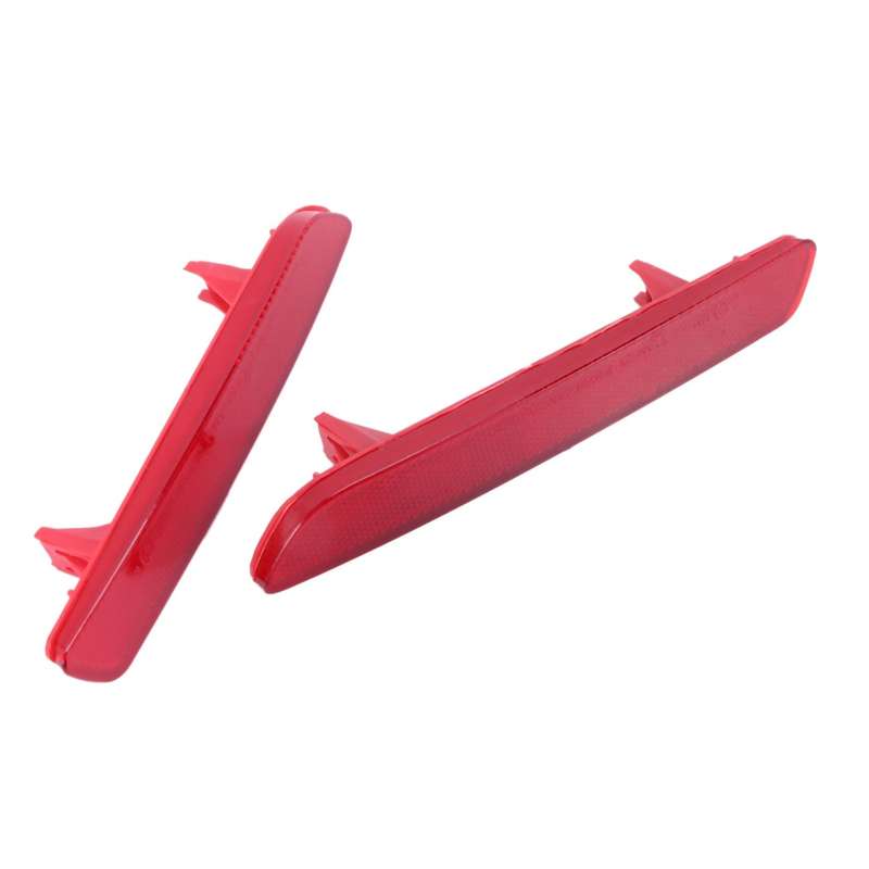 2Pcs Car Red Rear Bumper Reflector Lamps Cover for -V 2010-2011 Car Rear Bumper Light Reflectors
