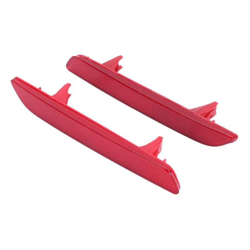 2Pcs Car Red Rear Bumper Reflector Lamps Cover for -V 2010-2011 Car Rear Bumper Light Reflectors