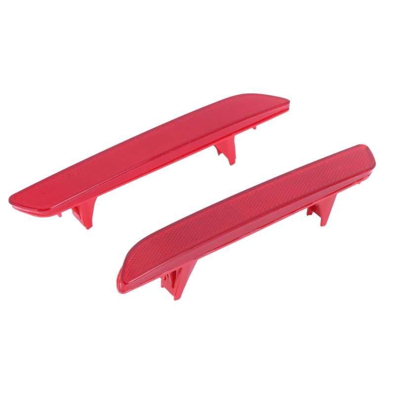 2Pcs Car Red Rear Bumper Reflector Lamps Cover for -V 2010-2011 Car Rear Bumper Light Reflectors