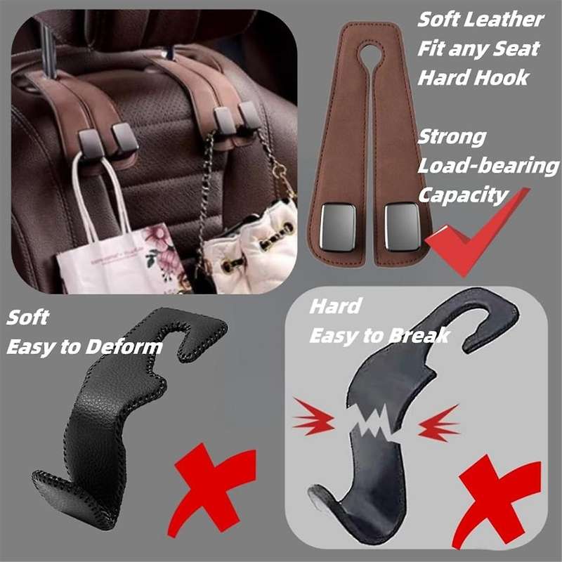 2pcs Car Seat Back Double Hook Customized Seat Back Hook for Car Vehicle Accessories Interior Metal