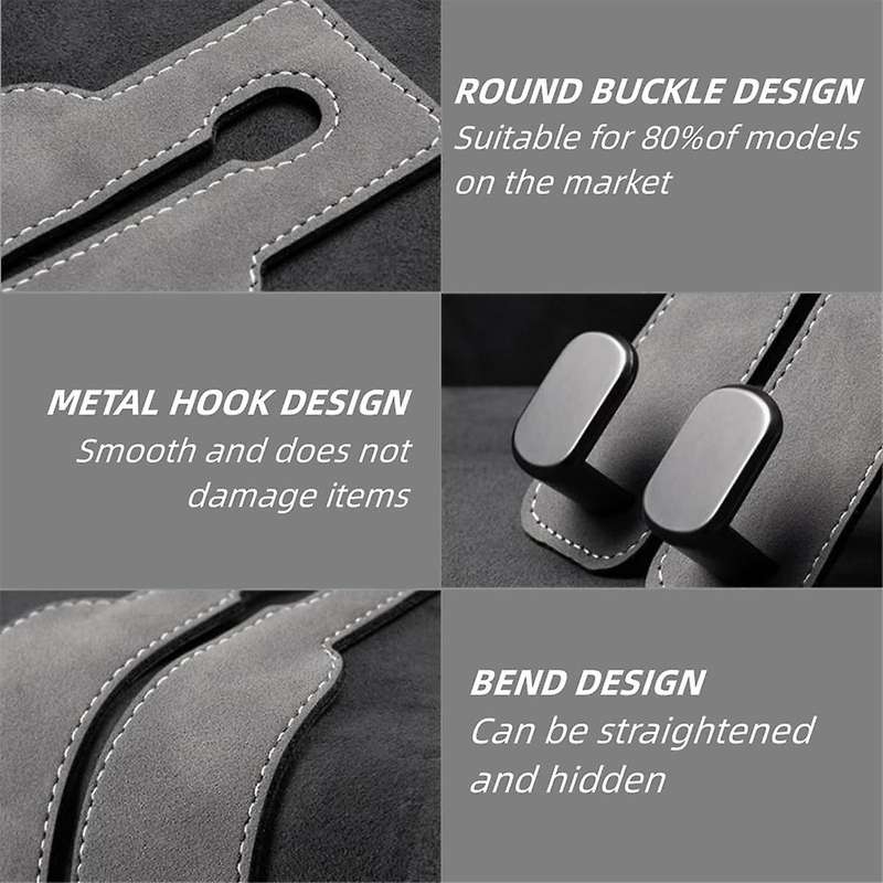 2pcs Car Seat Back Double Hook Customized Seat Back Hook for Car Vehicle Accessories Interior Metal