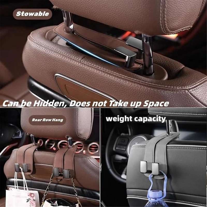 2pcs Car Seat Back Double Hook Customized Seat Back Hook for Car Vehicle Accessories Interior Metal
