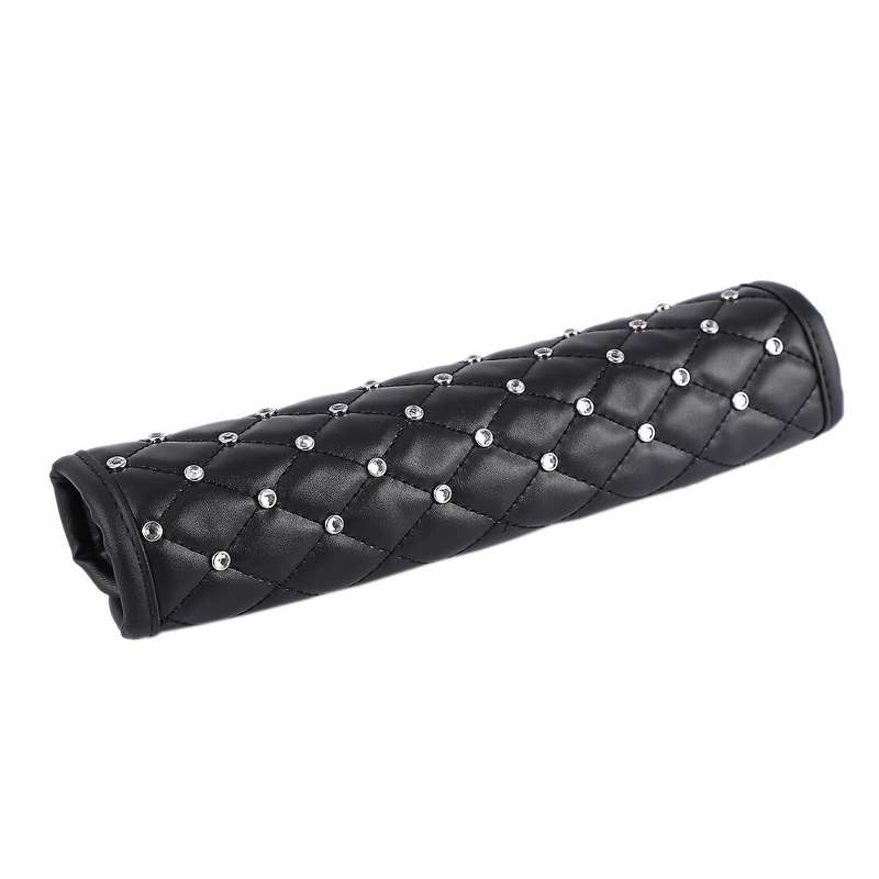 2Pcs Car Shoulder Pads Cover Black Crystal Sparkled Diamond Cover Universal Car SUV Truck