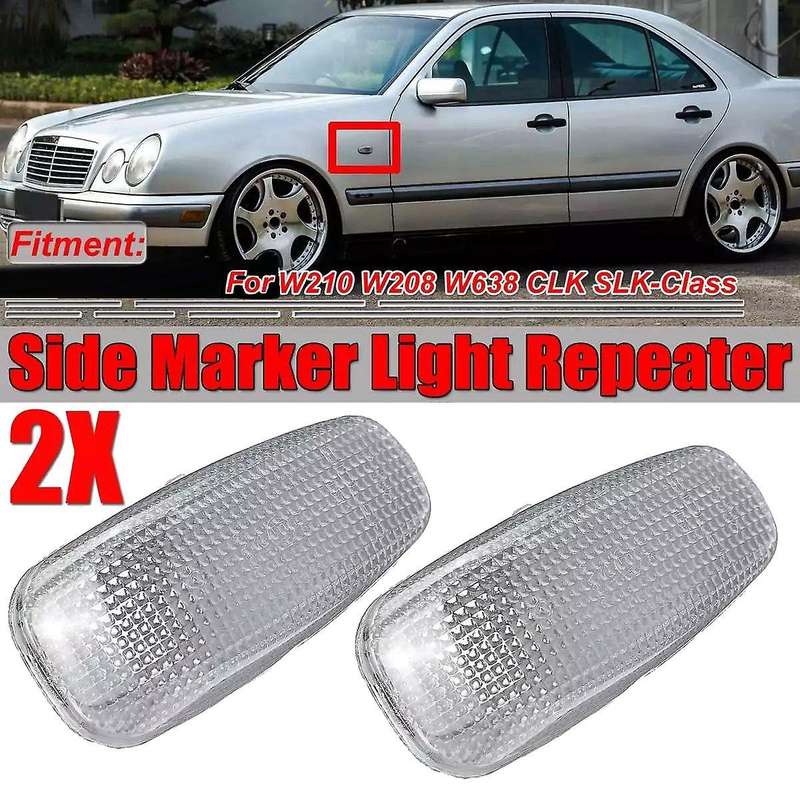 2Pcs Car Side Marker Light Lamp Repeater Compatible W210 W208 W638 CLK SLK
