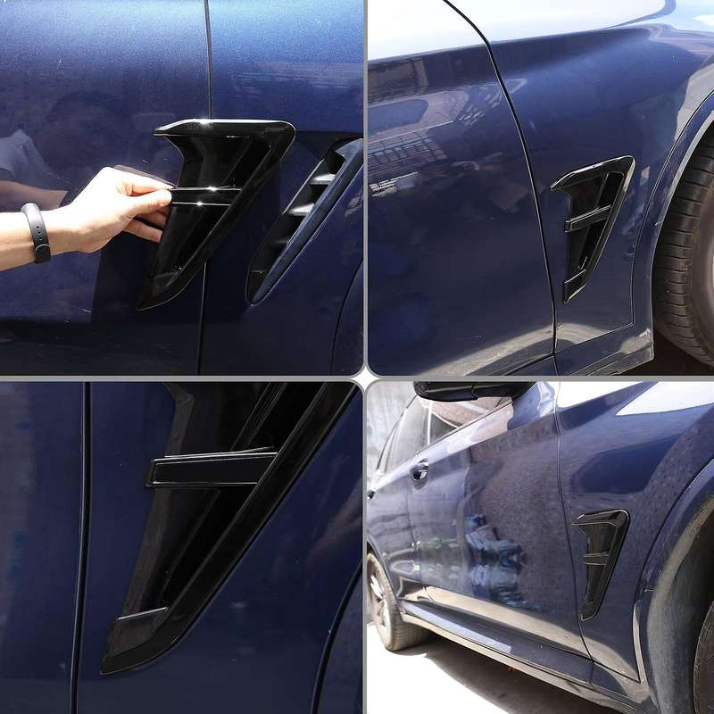 2pcs Car Side Fender Air Vents Grille Trim Fit for Bmw X3 X4 G01 G02 X3m X4m 2018 2019 2020 2021