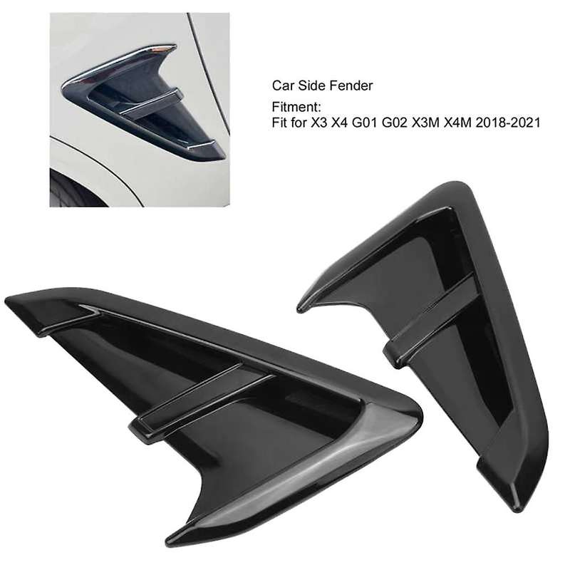 2pcs Car Side Fender Air Vents Grille Trim Fit for Bmw X3 X4 G01 G02 X3m X4m 2018 2019 2020 2021