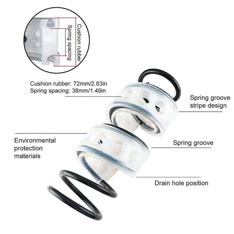 2Pcs Car Spring Bumper Power Auto-Buffers Cushion Spring Suspension Rubber Buffer for All Cars 22mm