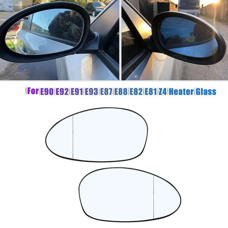 2pcs Car Side Rearview Mirror Heated Anti-fog Defrosting Glass for Bmw E92 E91 E93 E90 E87 E88 E82