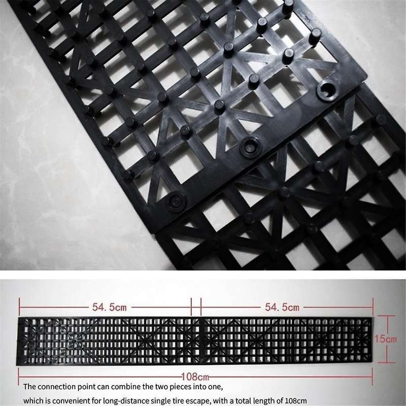 2pcs Car Snow Mud Off Plate Tire Traction Foldable Skid Plate Nonslip Mat Sand Snow Chain Wheel Ant