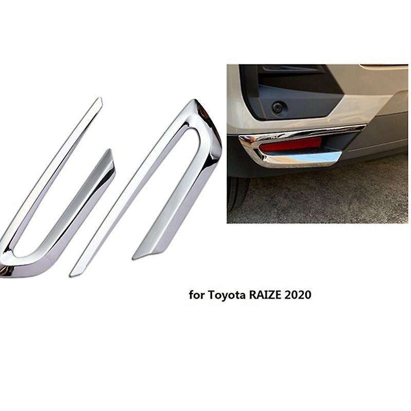 2PCS Car Stickers for Raize A200A/210A Stainless Steel Rear Reflector Garnish Protectors Cover Trim