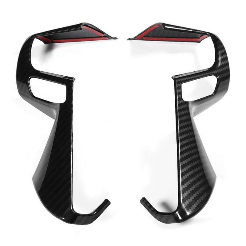 2PCS Car Steering Wheel Panel Decoration Cover Trim for Alphard Vellfire 2015-2018