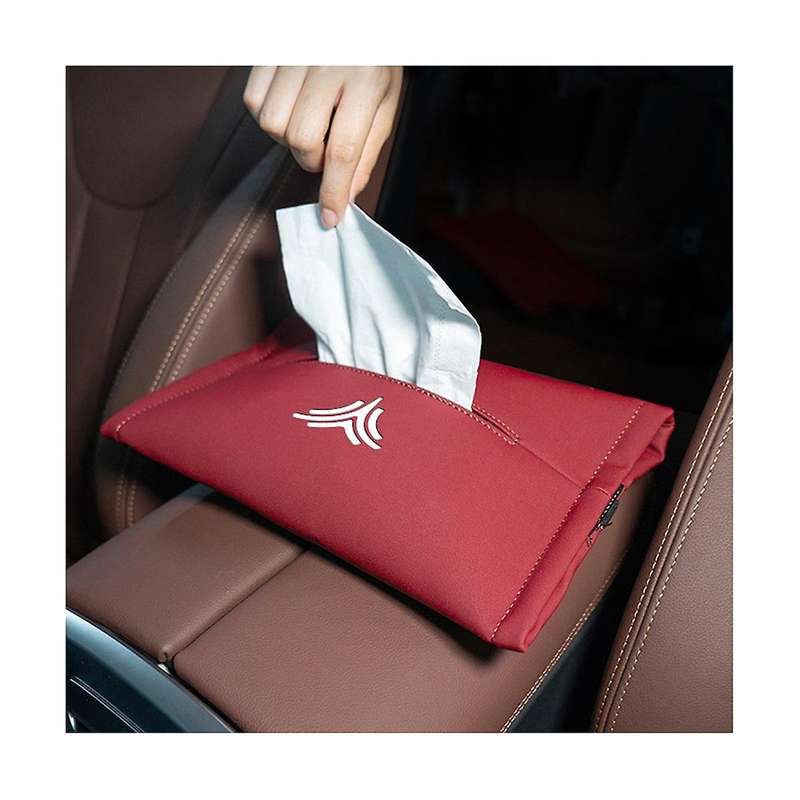 2pcs Car Tissue Box Drawer Box Hanging Tissue Bag Interior Decoration Back Organizer for No1 S V U