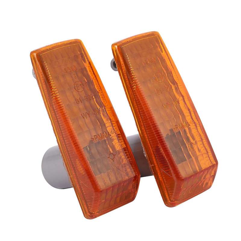 2Pcs Car Turn Signal Light Indicator Repeater Lamp Cover Yellow for W124 R129 W140 W202 W201