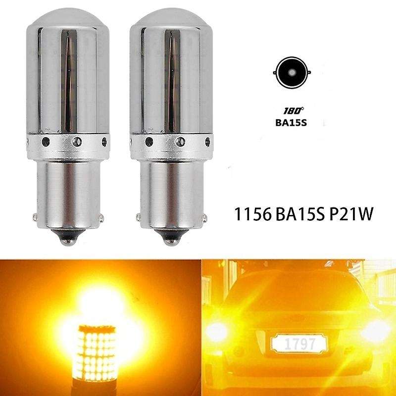 2Pcs Car Turn Signal Lights Brake Lamp with 144 SMD 3014 LED Lamp Bead Error Free No Flash 1156 BA15
