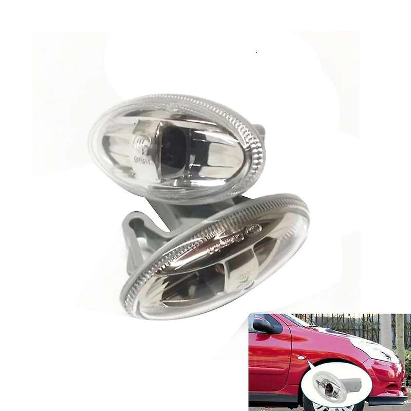 2Pcs Car Turn Signal Light Fender Side Lights Compatible C2 Elysee 307 206