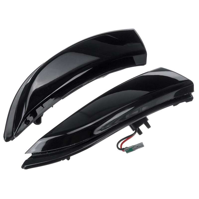 2PCS Car Turn Signal Light Modificated Rearview Mirror Turn Light for Fiesta 2008-2018 Black