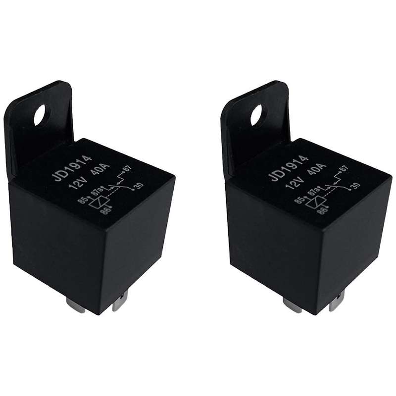 2pcs Car Universal 12V Relay with Backrest Daytime Running Lights Air Conditioning Modified Relay JD