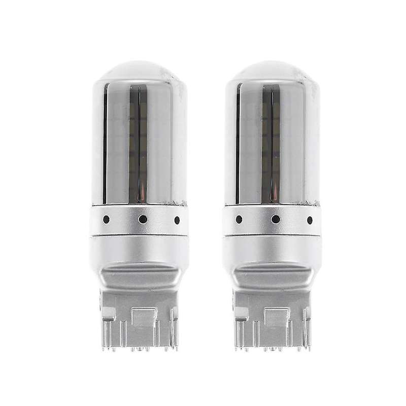 2Pcs Car Turn Signal Lights Brake Lamp with 144 SMD 3014 LED Lamp Bead Error Free No Flash 7440 T20