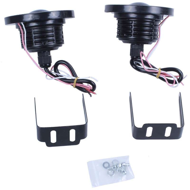 2Pcs Car Universal 3.5 Inch Cob Angel Eye Fog Lights Headlights Running Lights Blue
