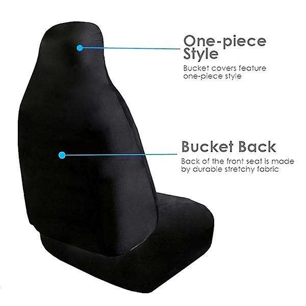 2Pcs Car Universal Underwater World Fish Printed Car Seat Cover Seat Cushion Protector Cover for Car