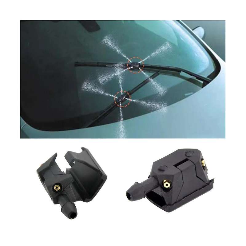 2Pcs Car Windshield Wiper Blade Washer Spray Nozzle Adjustable 4-Way Upgrade Installed on 8mm 9mm A
