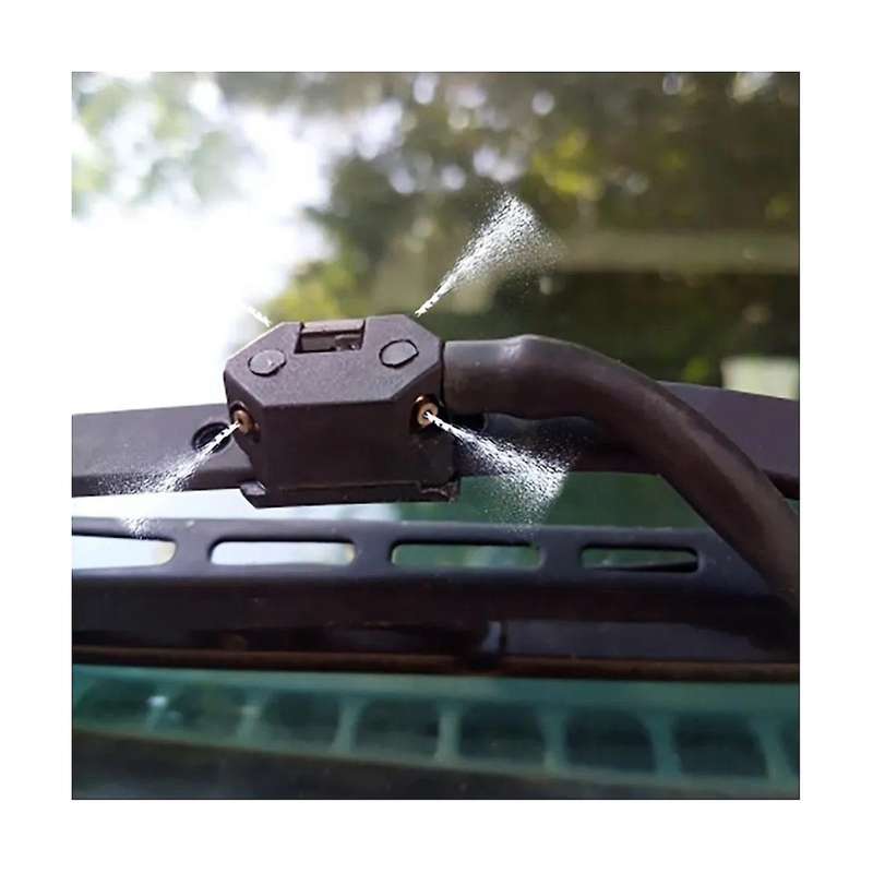 2Pcs Car Windshield Wiper Blade Washer Spray Nozzle Adjustable 4-Way Upgrade Installed on 8mm 9mm A