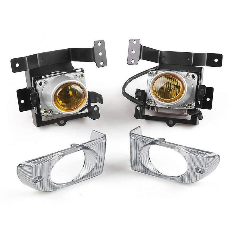 2Pcs Car Yellow Front Fog Lamp with Switch Button for 1992-1995 4-Door Sedan