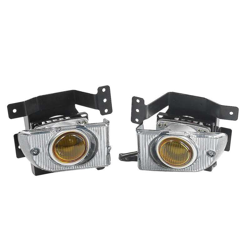 2Pcs Car Yellow Front Fog Lamp with Switch Button for 1992-1995 4-Door Sedan