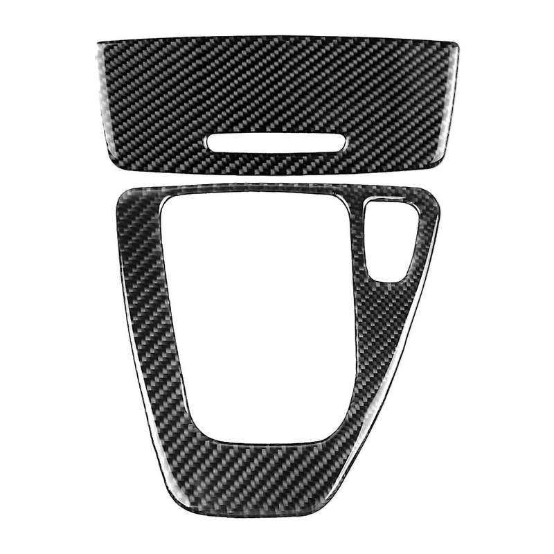 2Pcs Carbon Central Gear Shift Panel Control Panel Decal Interior Modification for 3 Series E90 E92