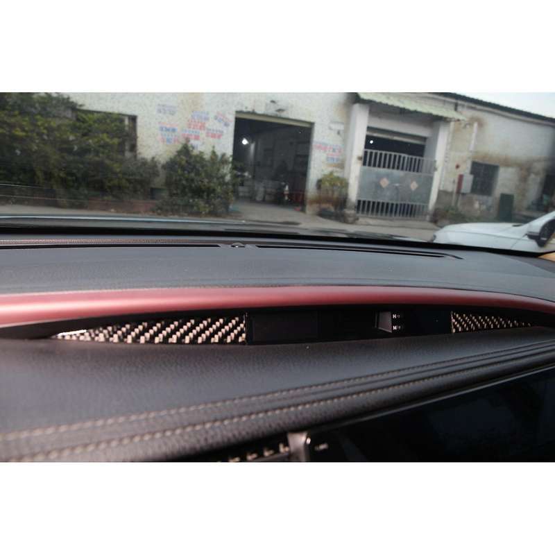2Pcs Carbon Fiber ABS Central Control Display Screen Trim Decoration Stickers for 2015-2018