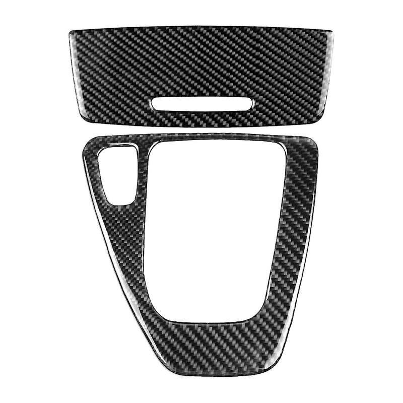 2Pcs Carbon Central Gear Shift Panel Control Panel Decal Interior Modification for 3 Series E90 E92